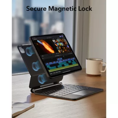 ESR รุ่น Rebound Magnetic Keyboard Case 360 - เคส iPad Air 11" (2025/2024), iPad Air 10.9" (5th/4th Gen), iPad Pro 11" (4th-1st Gen) - สี Black (US Layout)