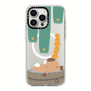 Casetify รุ่น Clear Case with MagSafe - เคส iPhone 15 Pro Max - ลาย Bathing Capybara 9 Casetify รุ่น Clear Case with MagSafe - เคส iPhone 15 Pro Max - ลาย Bathing Capybara