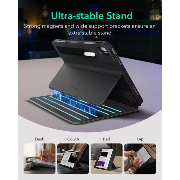 ESR รุ่น Shift Magnetic - เคส iPad Air 11" (2025/2024), iPad Air 10.9" (5th/4th Gen) - สี Black