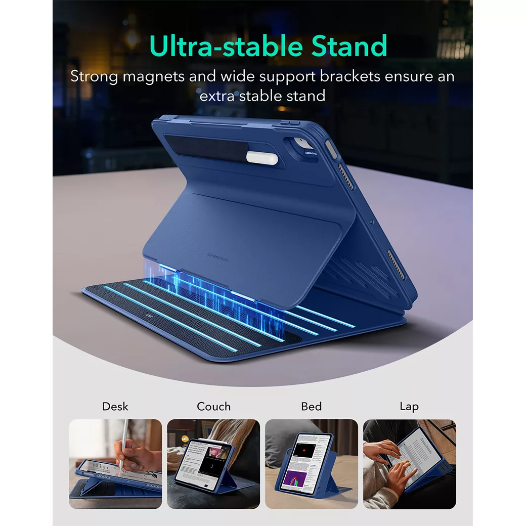 ESR รุ่น Shift Magnetic - เคส iPad Air 11" (2025/2024), iPad Air 10.9" (5th/4th Gen) - สี Blue