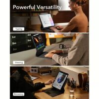 ESR รุ่น Rebound Magnetic Keyboard Case 360 - เคส iPad Pro 13" (7th/2024) - คีย์บอร์ด US English - สี Charcoal Grey