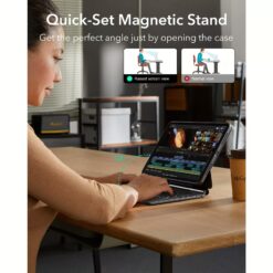 ESR รุ่น Rebound Magnetic Keyboard Case 360 - เคส iPad Air 13" (2025/2024) - คีย์บอร์ด US English - สี Charcoal Grey