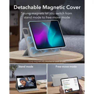 ESR รุ่น Rebound Hybrid 360 - เคส iPad Air 11" (2025/2024), iPad Air 10.9" (5th/4th Gen) - สี Grey