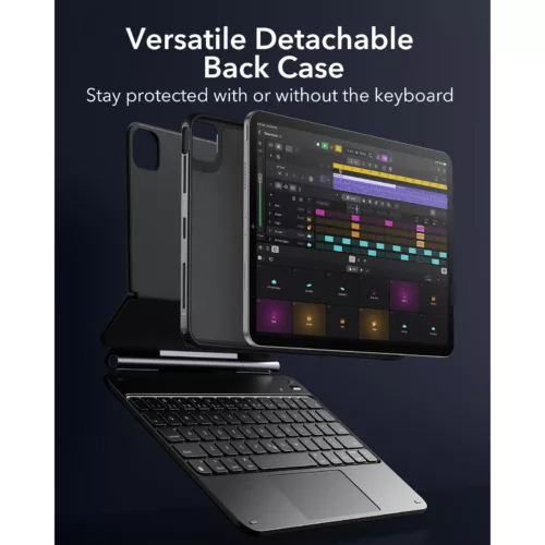 ESR รุ่น Rebound Magnetic Keyboard Case 360 - เคส iPad Air 11" (2025/2024), iPad Air 10.9" (5th/4th Gen), iPad Pro 11" (4th-1st Gen) - สี Black (US Layout)