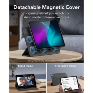 ESR รุ่น Rebound Hybrid 360 - เคส iPad Air 11" (2025/2024), iPad Air 10.9" (5th/4th Gen) - สี Black