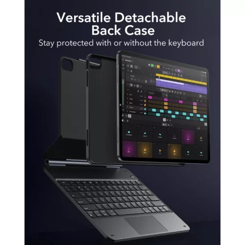 ESR รุ่น Rebound Magnetic Keyboard Case 360 - เคส iPad Air 13" (2025/2024) - คีย์บอร์ด US English - สี Charcoal Grey