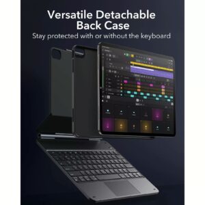 ESR รุ่น Rebound Magnetic Keyboard Case 360 - เคส iPad Air 13" (2025/2024) - คีย์บอร์ด US English - สี Charcoal Grey