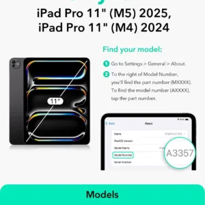 ESR รุ่น Rebound Magnetic - เคส iPad Pro 11" (5th/2024) - สี Black