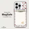 Coach รุ่น Essential Magnetic Card - ที่เก็บบัตรติดหลังมือถือ - สี Chalk