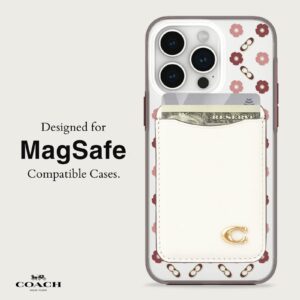Coach รุ่น Essential Magnetic Card - ที่เก็บบัตรติดหลังมือถือ - สี Chalk