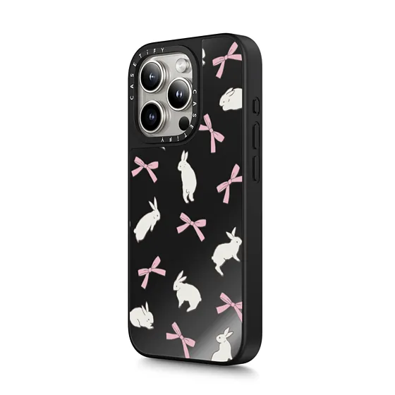 Casetify รุ่น Mirror Case with MagSafe - เคส iPhone 15 Pro Max - ลาย Rabbit Ribbon