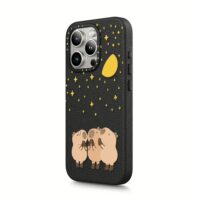 Casetify รุ่น Leather Case with MagSafe - เคส iPhone 15 Pro - ลาย Wishing Capybara