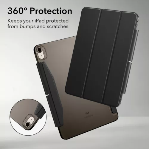 ESR รุ่น Ascend Trifold - เคส iPad Air 11" (2025/2024), iPad Air 10.9" (5th/4th Gen) - สี Frosted Black