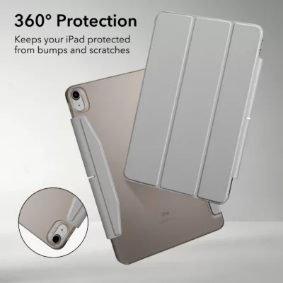 ESR รุ่น Ascend Trifold - เคส iPad Air 11" (2025/2024), iPad Air 10.9" (5th/4th Gen) - สี Grey