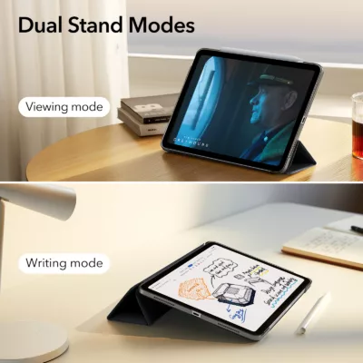 ESR รุ่น Ascend Trifold - เคส iPad Air 11" (2025/2024), iPad Air 10.9" (5th/4th Gen) - สี Frosted Black