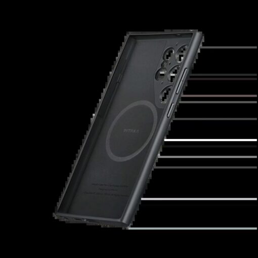 Pitaka รุ่น PinButton - เคส Galaxy S24 Ultra - สี Black/Grey Twill - Image 5