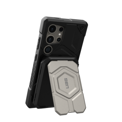 UAG รุ่น Magnetic Wallet with Stand - ที่เก็บบัตรติดหลังมือถือ - สี Titanium/Black