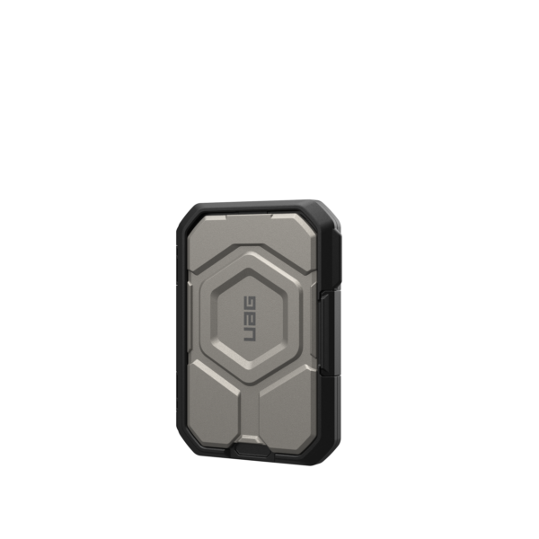UAG รุ่น Magnetic Wallet with Stand - ที่เก็บบัตรติดหลังมือถือ - สี Titanium/Black