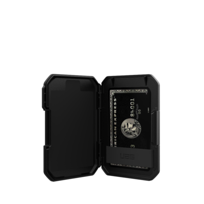 UAG รุ่น Magnetic Wallet with Stand - ที่เก็บบัตรติดหลังมือถือ - สี Titanium/Black
