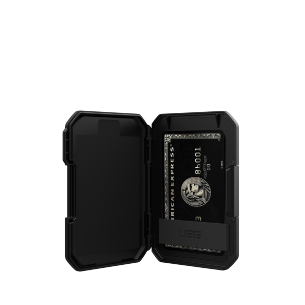 UAG รุ่น Magnetic Wallet with Stand - ที่เก็บบัตรติดหลังมือถือ - สี Titanium/Black