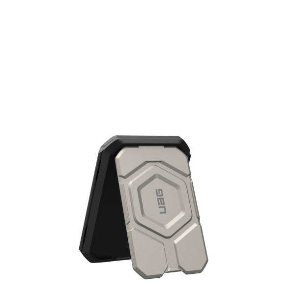 UAG รุ่น Magnetic Wallet with Stand - ที่เก็บบัตรติดหลังมือถือ - สี Titanium/Black