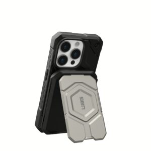 UAG รุ่น Magnetic Wallet with Stand - ที่เก็บบัตรติดหลังมือถือ - สี Titanium/Black