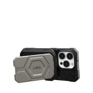 UAG รุ่น Magnetic Wallet with Stand - ที่เก็บบัตรติดหลังมือถือ - สี Titanium/Black