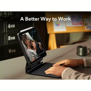 ESR รุ่น Rebound Magnetic Keyboard Case 360 - เคส iPad Pro 11" (5th/2024) - คีย์บอร์ด US English - สี Charcoal Grey