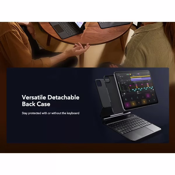 ESR รุ่น Rebound Magnetic Keyboard Case 360 - เคส iPad Pro 11" (5th/2024) - คีย์บอร์ด US English - สี Charcoal Grey