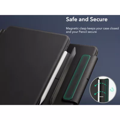 ESR รุ่น Rebound Magnetic Keyboard Case 360 - เคส iPad Pro 11" (5th/2024) - คีย์บอร์ด US English - สี Charcoal Grey