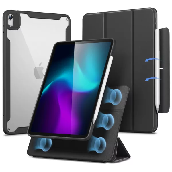 ESR รุ่น Rebound Hybrid 360 - เคส iPad Air 11" (2025/2024), iPad Air 10.9" (5th/4th Gen) - สี Black