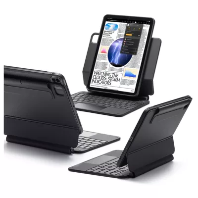 ESR รุ่น Rebound Magnetic Keyboard Case 360 - เคส iPad Pro 11" (5th/2024) - คีย์บอร์ด US English - สี Charcoal Grey