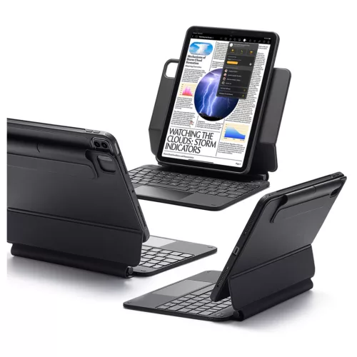 ESR รุ่น Rebound Magnetic Keyboard Case 360 - เคส iPad Pro 11" (5th/2024) - คีย์บอร์ด US English - สี Charcoal Grey