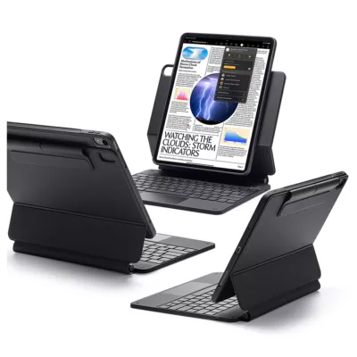 ESR รุ่น Rebound Magnetic Keyboard Case 360 - เคส iPad Air 13" (2025/2024) - คีย์บอร์ด US English - สี Charcoal Grey