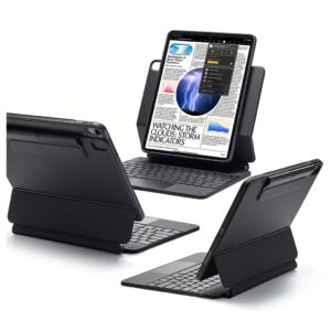 ESR รุ่น Rebound Magnetic Keyboard Case 360 - เคส iPad Air 13" (2025/2024) - คีย์บอร์ด US English - สี Charcoal Grey