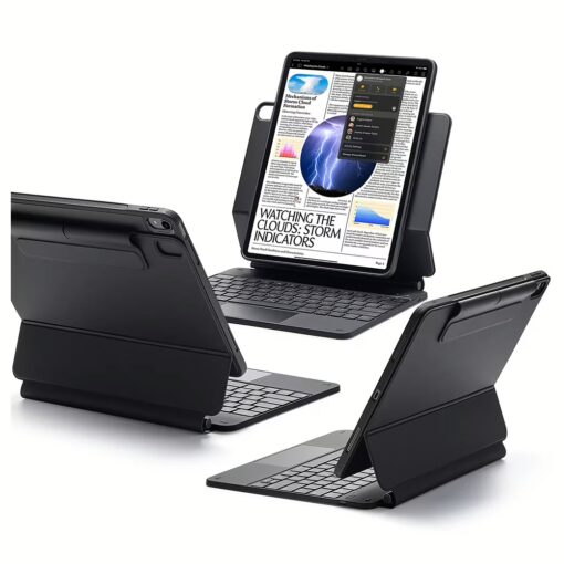 ESR รุ่น Rebound Magnetic Keyboard Case 360 - เคส iPad Air 13" (2025/2024) - คีย์บอร์ด US English - สี Charcoal Grey