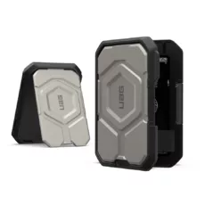 UAG รุ่น Magnetic Wallet with Stand - ที่เก็บบัตรติดหลังมือถือ - สี Titanium/Black