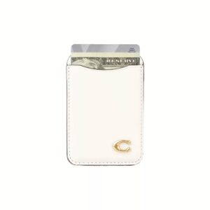 Coach รุ่น Essential Magnetic Card - ที่เก็บบัตรติดหลังมือถือ - สี Chalk