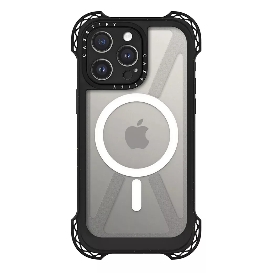 Casetify รุ่น Ultra Bounce Case with MagSafe - เคส iPhone 15 Pro Max - สี Clear Black
