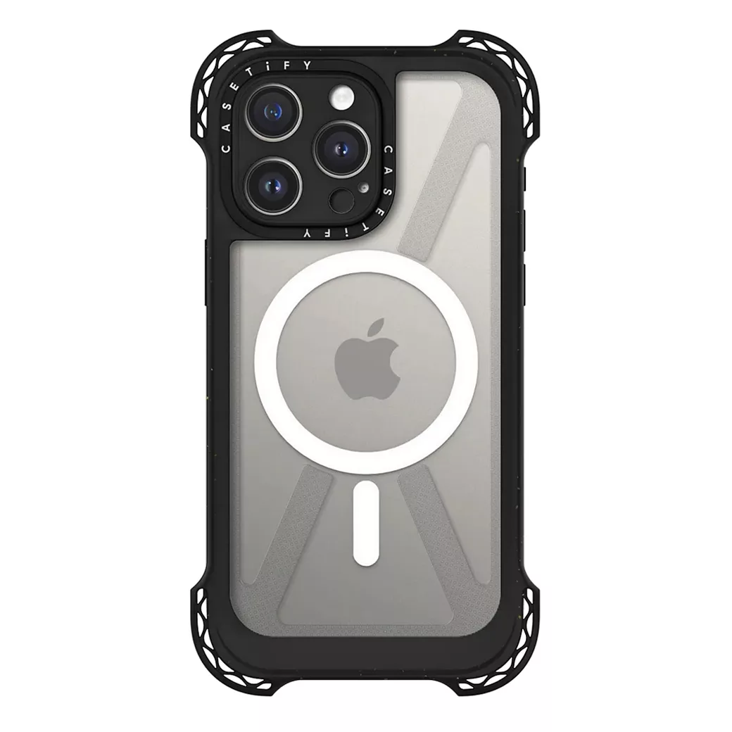 Casetify รุ่น Ultra Bounce Case with MagSafe - เคส iPhone 15 Pro Max - สี Clear Black 1 Casetify รุ่น Ultra Bounce Case with MagSafe - เคส iPhone 15 Pro Max - สี Clear Black