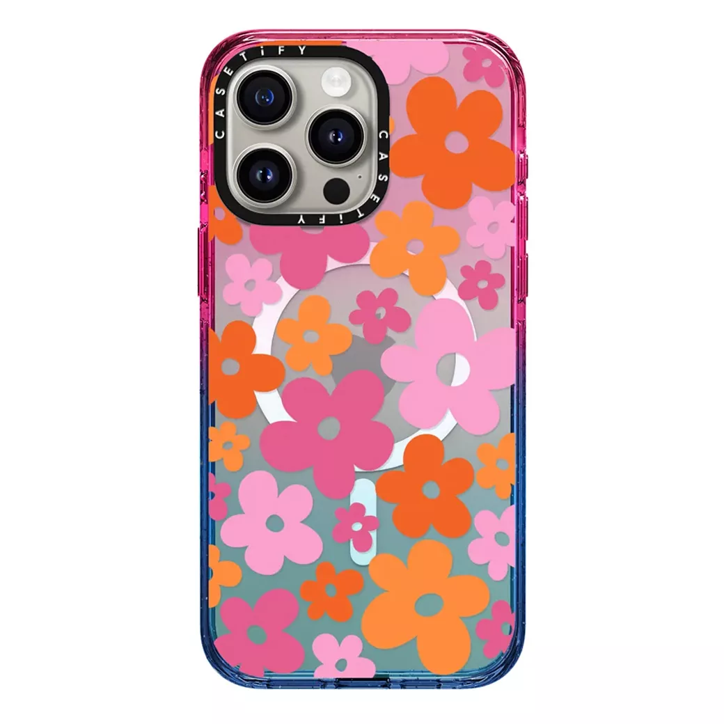 Casetify รุ่น Impact Case with MagSafe - เคส iPhone 15 Pro Max - ลาย Abstract Florals