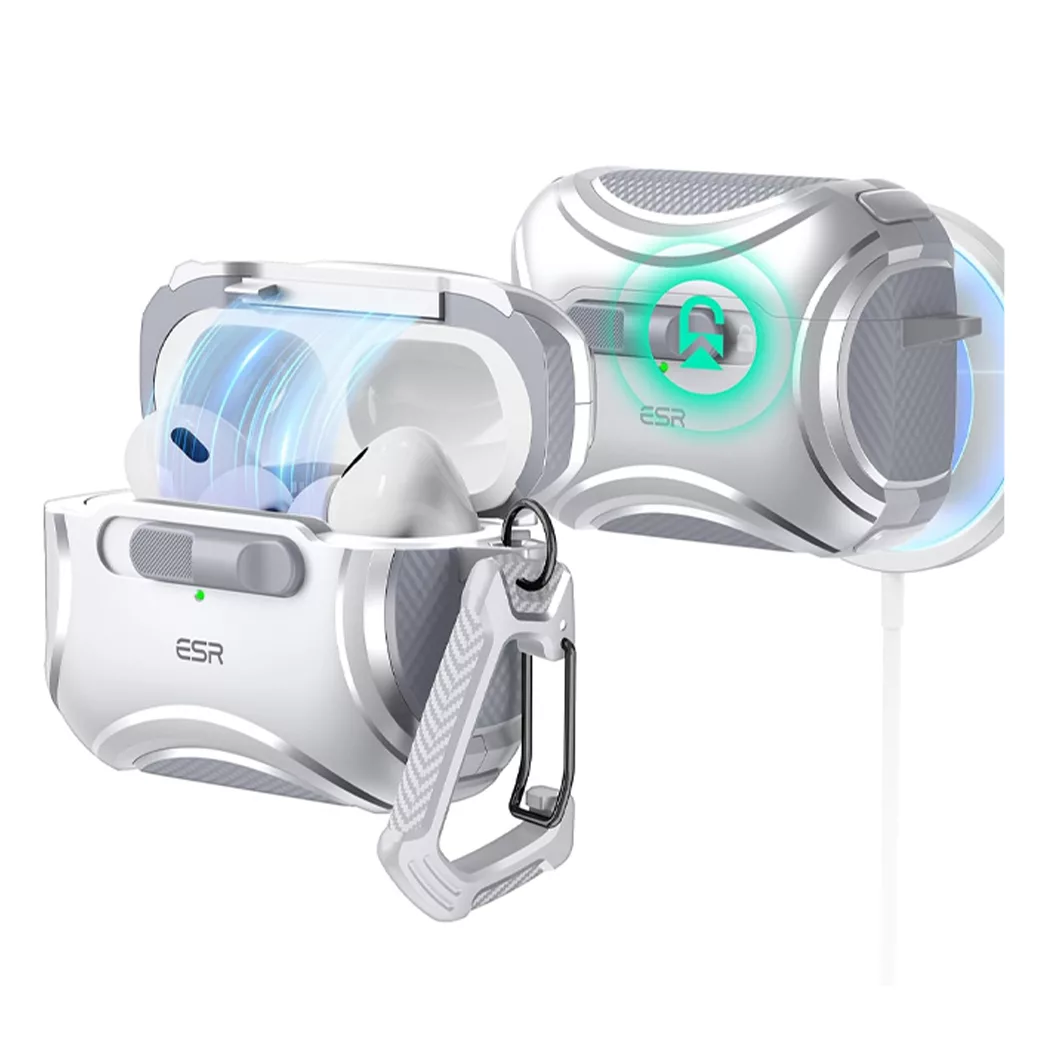 ESR รุ่น Cyber FlickLock Case (HaloLock) - เคส AirPods Pro 2/1 - สี White 18 ESR รุ่น Cyber FlickLock Case (HaloLock) - เคส AirPods Pro 2/1 - สี White