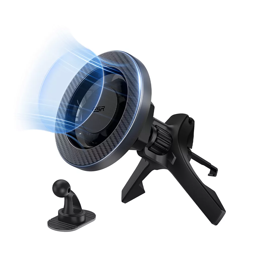 ESR รุ่น HaloLock Magnetic Car Phone Mount - แท่นยึดโทรศัพท์ในรถ - สี Black Carbon Fiber