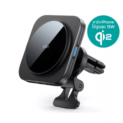 ESR รุ่น HaloLock (Qi2) Magnetic Wireless Car Charger with Car Mount - แท่นชาร์จไร้สายในรถ - สี Black