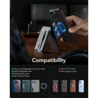 ESR รุ่น HaloLock Geo Wallet Stand - ที่ใส่บัตรติดหลังมือถือแบบตั้งได้ - สี Black Carbon Fiber