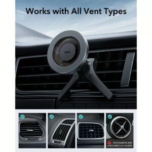 ESR รุ่น HaloLock Magnetic Car Phone Mount - แท่นยึดโทรศัพท์ในรถ - สี Black Carbon Fiber