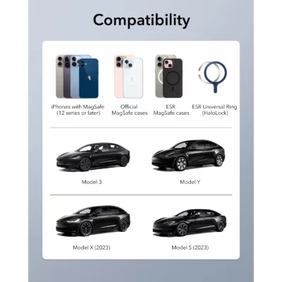 ESR รุ่น HaloLock Touchscreen Car Phone Mount - แท่นยึดโทรศัพท์ในรถ - สี Black