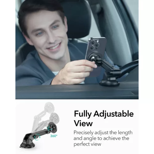 ESR รุ่น HaloLock Dashboard Car Phone Mount - แท่นยึดโทรศัพท์ในรถ - สี Black
