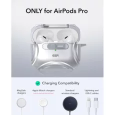 ESR รุ่น Cyber FlickLock Case (HaloLock) - เคส AirPods Pro 2/1 - สี White - Image 3