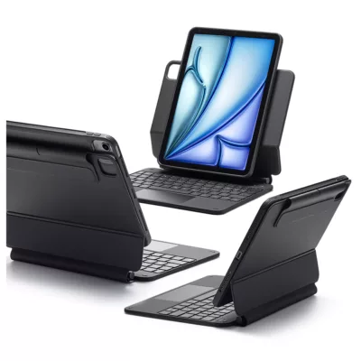 ESR รุ่น Rebound Magnetic Keyboard Case 360 - เคส iPad Air 11" (2025/2024), iPad Air 10.9" (5th/4th Gen), iPad Pro 11" (4th-1st Gen) - สี Black (US Layout)